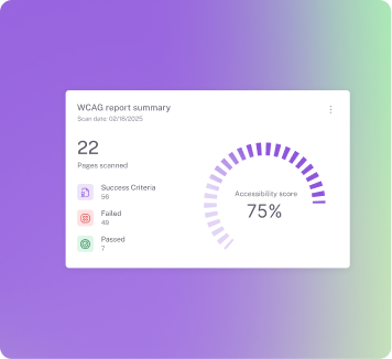 סיכום דוח WCAG במוניטור הנגישות של טאבנאב