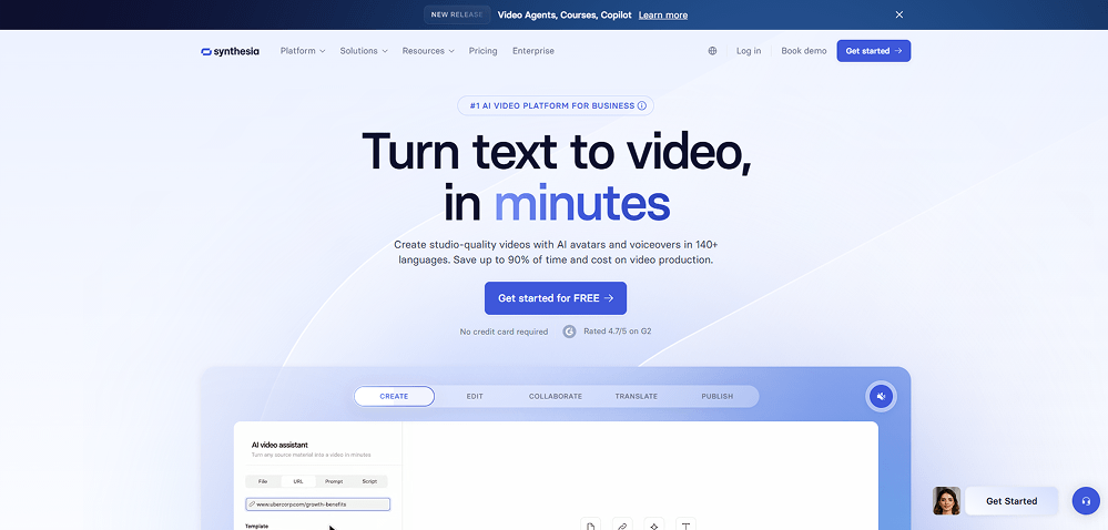 Example of a desktop website interface displayed in full view