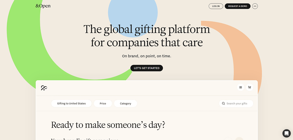 Example of a desktop website interface displayed in full view