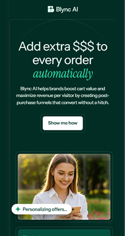Example of a mobile website interface displayed in full view
