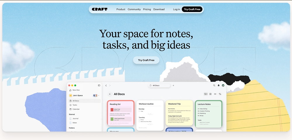 Example of a desktop website interface displayed in full view
