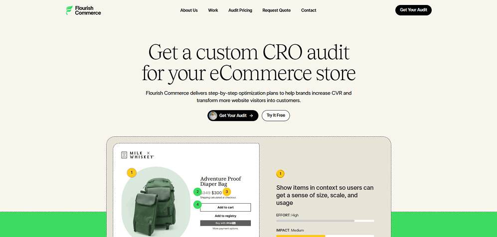 Example of a desktop website interface displayed in full view