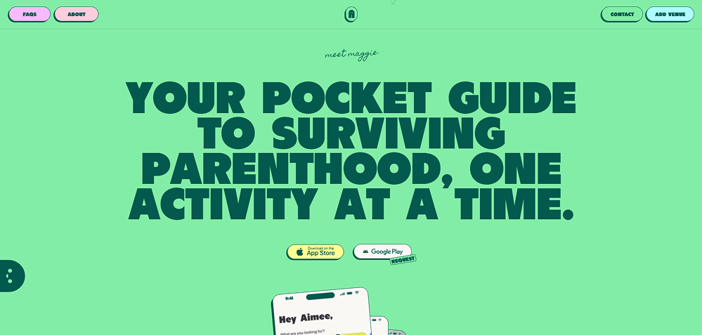 Example of a desktop website interface displayed in full view