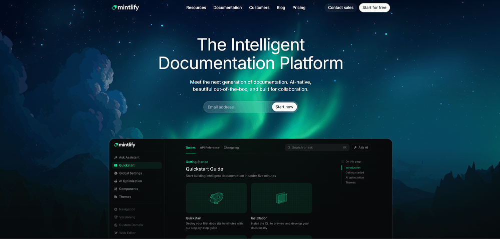 Example of a desktop website interface displayed in full view