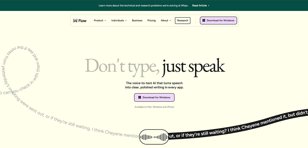 Example of a desktop website interface displayed in full view