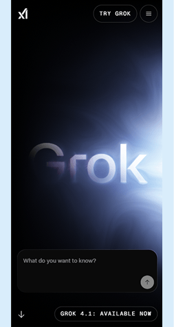 Example of a mobile website interface displayed in full view