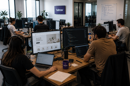 Tabnav accessibility engineers manually remediating a client website