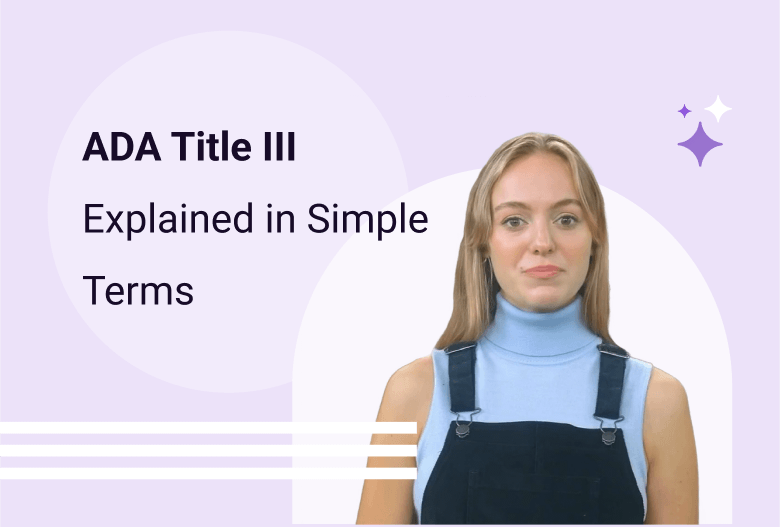 Instructor facing the camera with the title ADA Title III
Explained in Simple Terms displayed above her